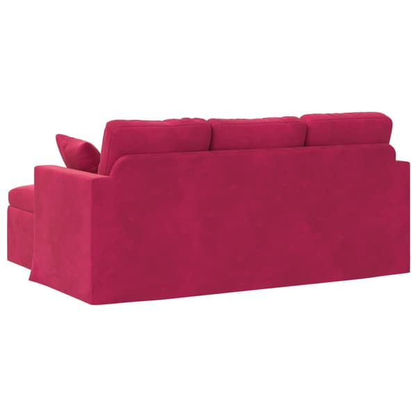 Soffa Vinröd 198 x 134 x 80 cm Sammet