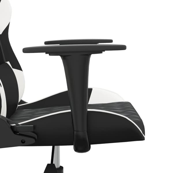 Gamingstol svart och vit konstläder