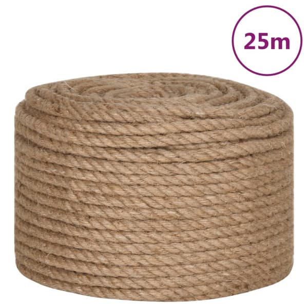 Juterep 25 m långt 14 mm tjockt