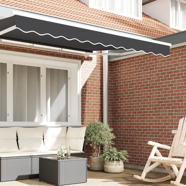 Markisvalance Antracit 230 x 20 cm Kanvas