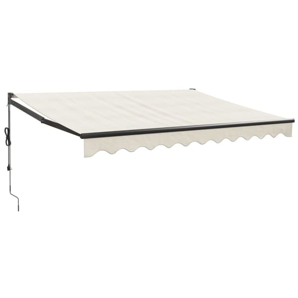 Automatisk infällbar markis gräddvit 3,5x2,5 m
