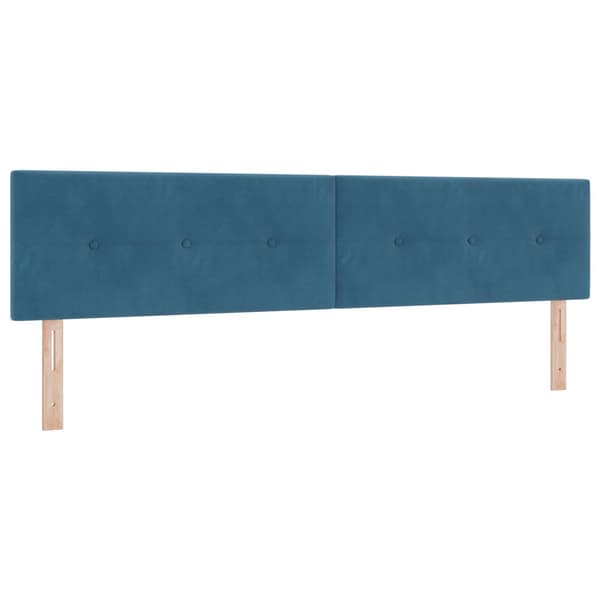 Huvudgavel Mörkblå 200 cm Sammet