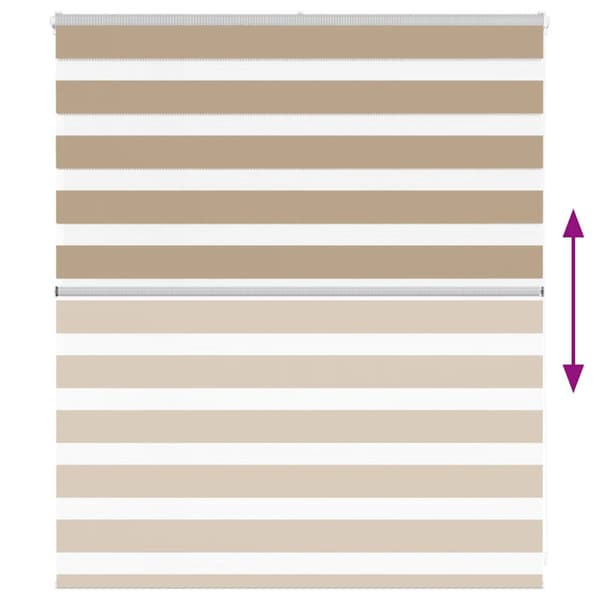 Rullgardin zebra 130x100 cm tyg bredd 125,9 cm polyester