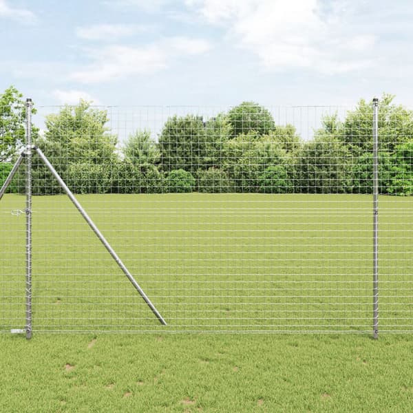 Stängselstolpe 26 pcs Grå 3,2 x 3,2 x 210 cm