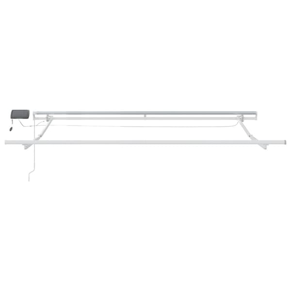 Utfällbar markis Vit 300 x 250 cm Tyger och Stål