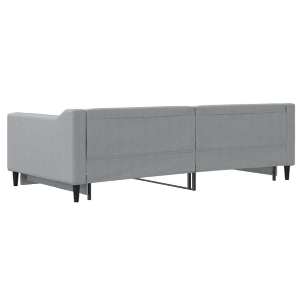 Dagbädd utdragbar ljusgrå 100x200 cm tyg