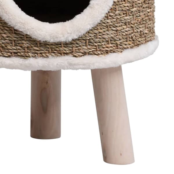 Kattkoja med träben 41 cm sjögräs