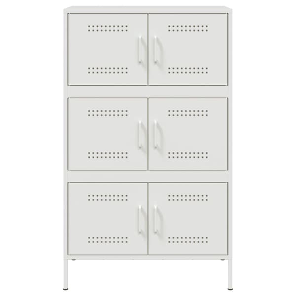 Högskåp vit 68x39x113 cm stål
