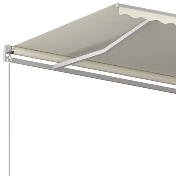 Markis manuellt infällbar 600x350 cm gräddvit