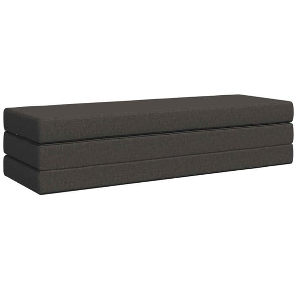 Fällbar Soffbed 180 x 67 x 45 cm Mörkgrå