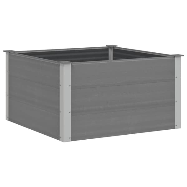 Odlingslåda upphöjd WPC 100x100x54 cm grå