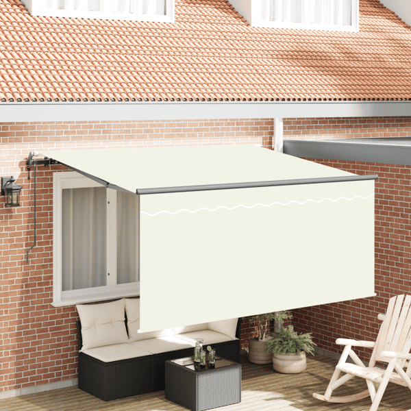 Utfällbar markis Kräm 300 x 200 cm tyg