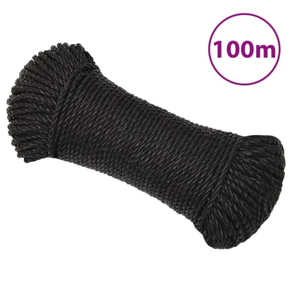 Rep svart 3 mm 100 m polypropylen