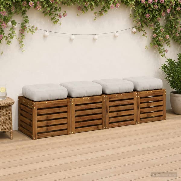 4-delade Sittdynor VIANEN 4 st 100% Polyester Vit