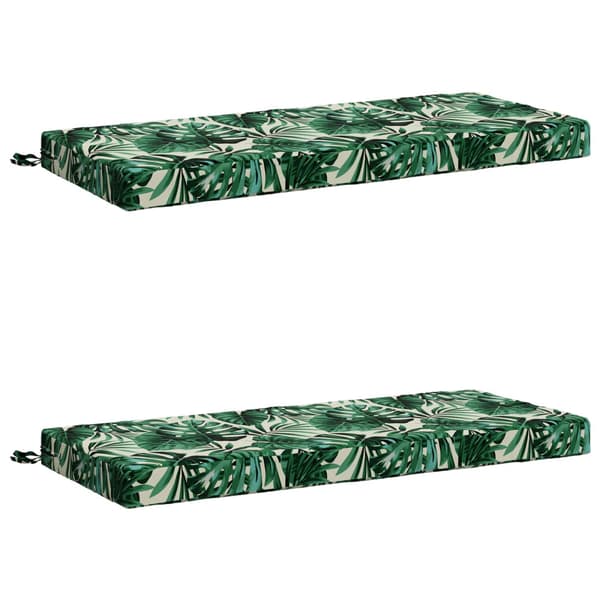 2-delade Bänk Kuddar SOEST 2 st 100% Polyester Bladmönster