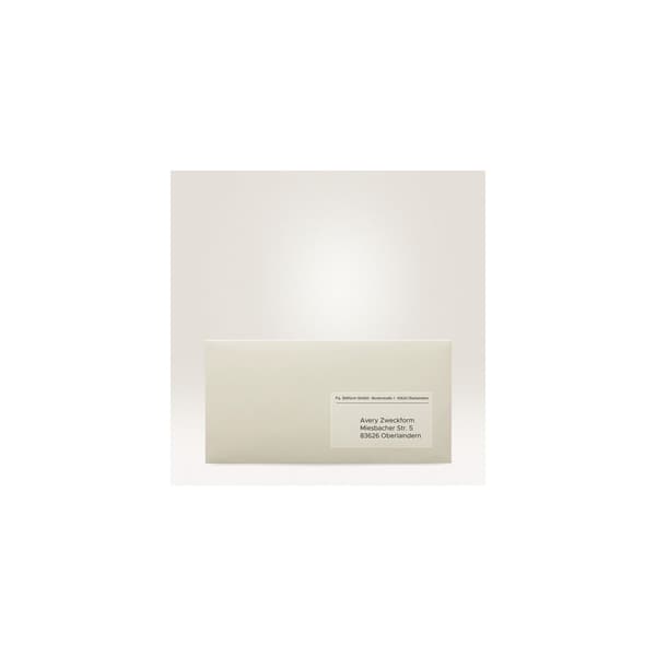 Etikett AVERY transp 99,1x38,1mm 350/fp