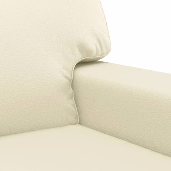 2-sitssoffa gräddvit 120 cm konstläder