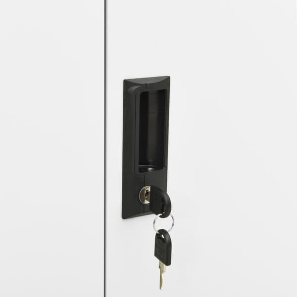 Dokumentskåp vit 90x40x102 cm stål