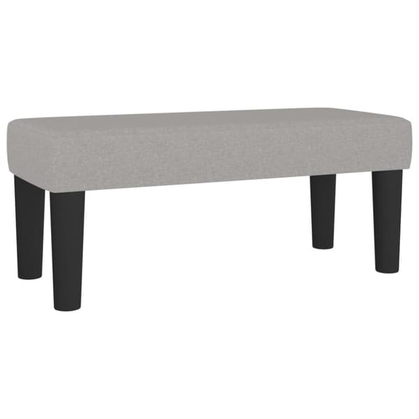 Ramsäng med madrass ljusgrå 90x190 cm tyg