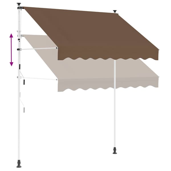 Manuell Utdragbar Markis Taupe 200 cm
