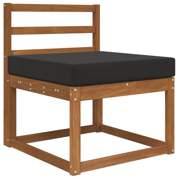 Utomhus Soffa Kudde Svart 60 x 60 x 8 cm Polyester