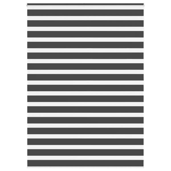 Rullgardin zebra svart 160x200 cm tyg bredd 155,9 cm polyester