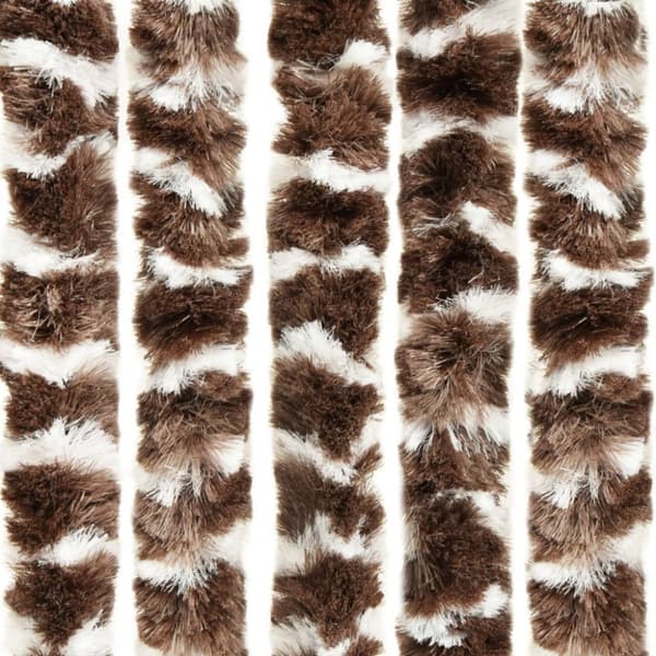 Insektsdraperi brun och vit 100x220 cm chenille
