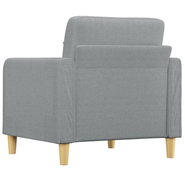 Fåtölj ljusgrå 60 cm tyg