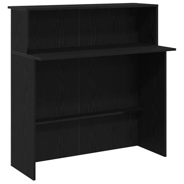 Receptionsdisk svart ek 200x50x103,5 cm konstruerat trä
