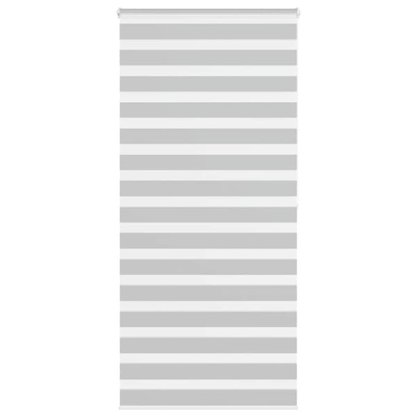 Rullgardin zebra ljusgrå 105x200 cm tyg bredd 100,9cm polyester