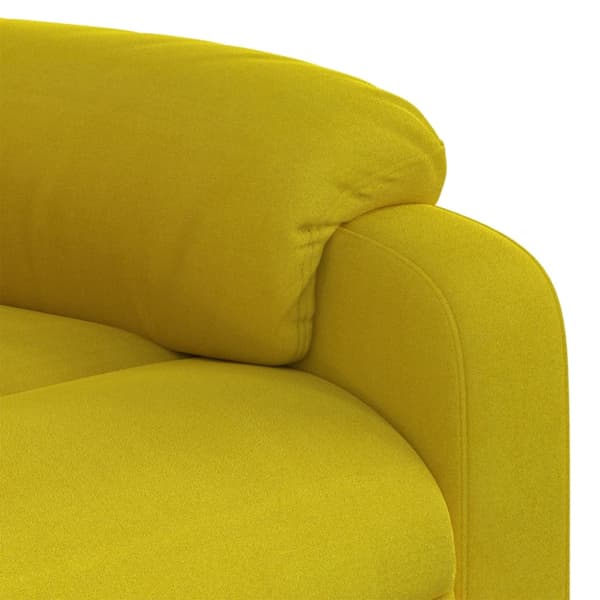 Reclinerfåtölj gul sammet