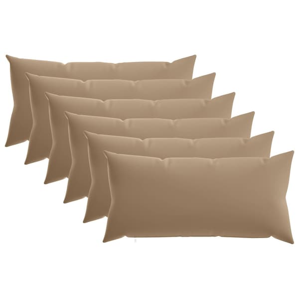 Kuddöverdrag 6 st HEERLEN Taupe 40 x 70 cm Polyester