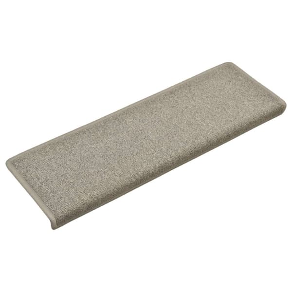 Trappmattor 15 st 65x21x4 cm ljusgrå rektangulär kant