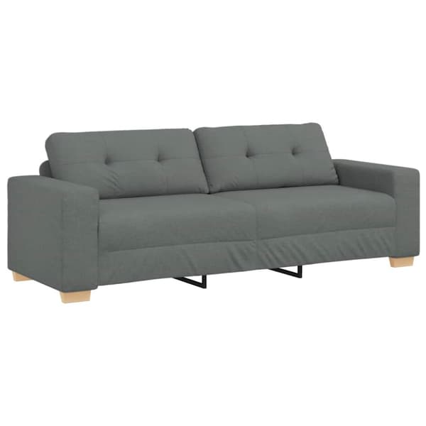 3-sitssoffa mörkgrå 220x78x80 cm tyg