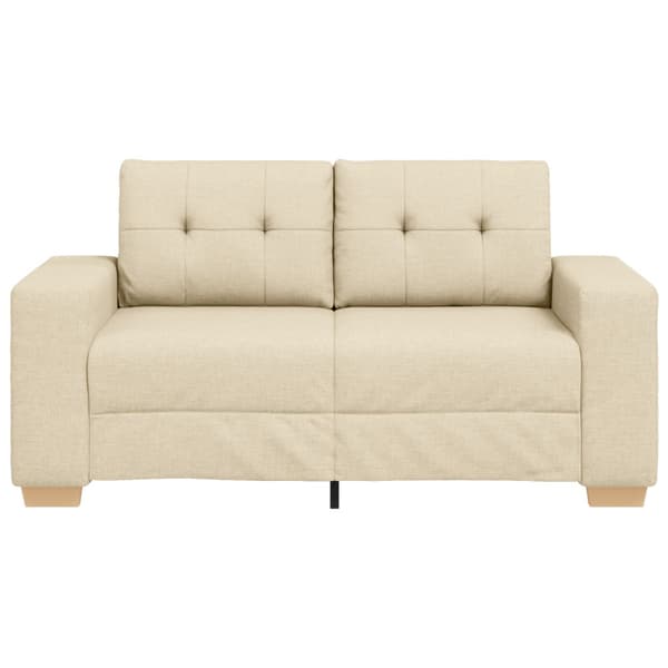 Tvåsitssoffa Kräm 160 cm tyg