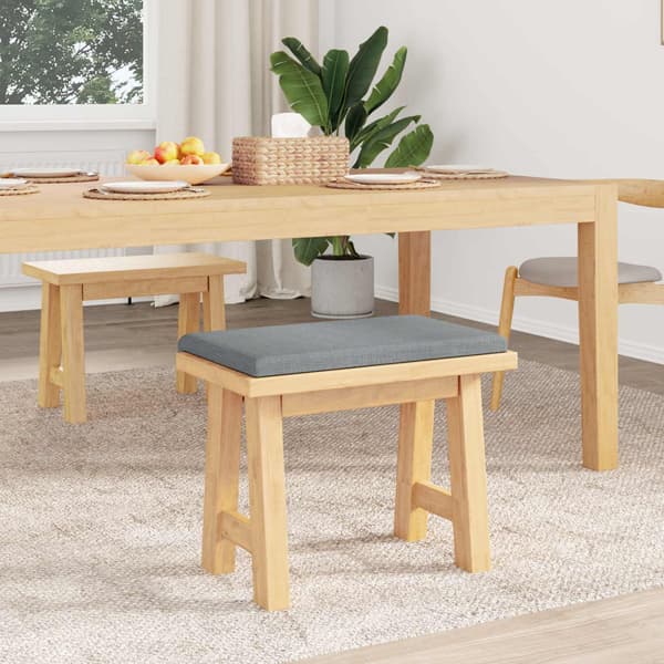 Bänk kudde Tyg Ljusgrå Djup 35 cm