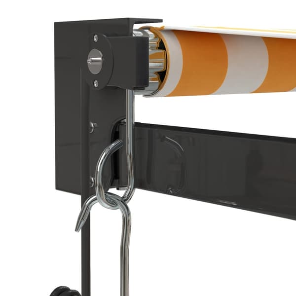 Automatisk infällbar markis gul och vit 3,5x2,5 m