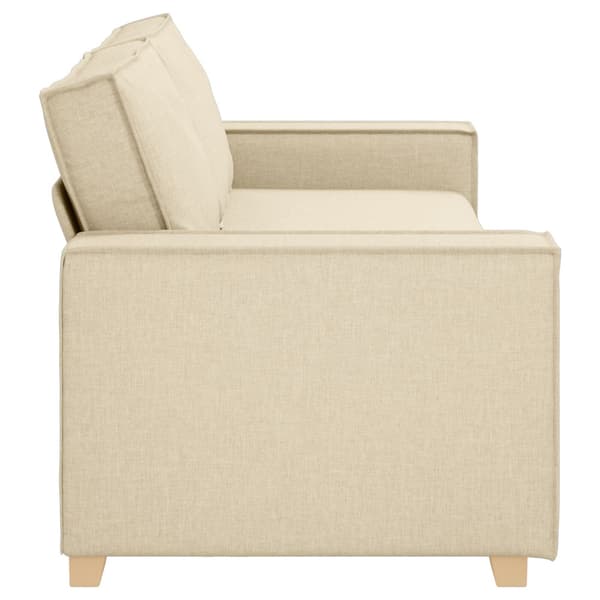3-Sits soffa Kräm 220 cm tyg