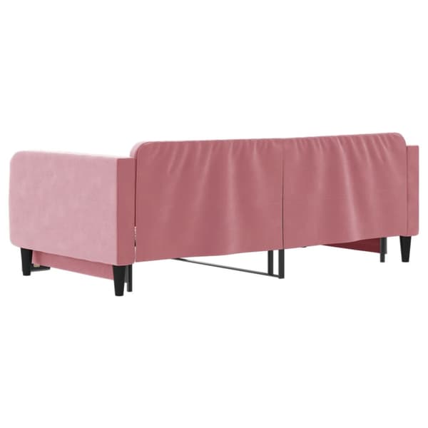 Dagbädd utdragbar rosa 100x200 cm sammet