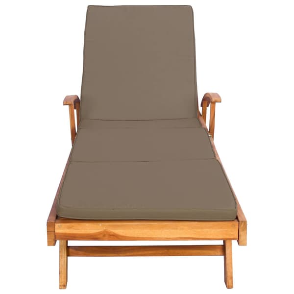 Solstol med dyna 100% Polyester Solid-Teak