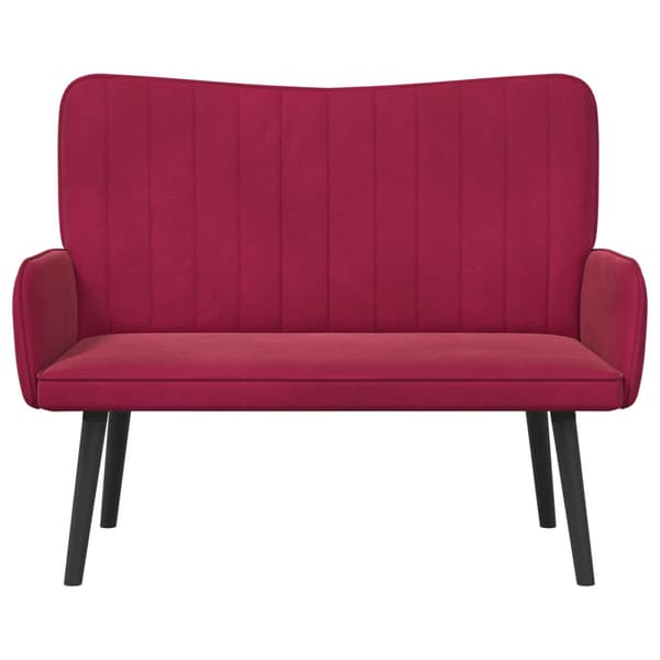 Tvåsitssoffa Vinröd 115 x 61 x 87 cm Sammet