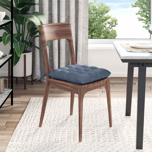 Sittkuddar 4 pcs Blå 40 x 40 x 6 cm Kordread tyg