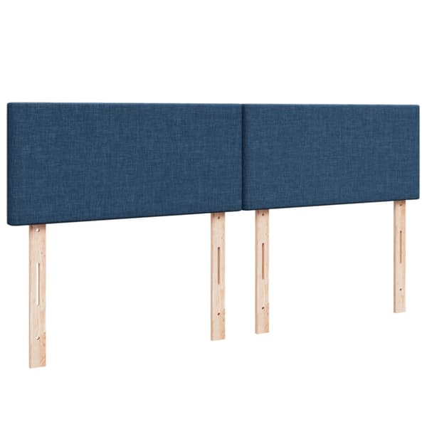 Ramsäng med madrass blå 200x200 cm tyg