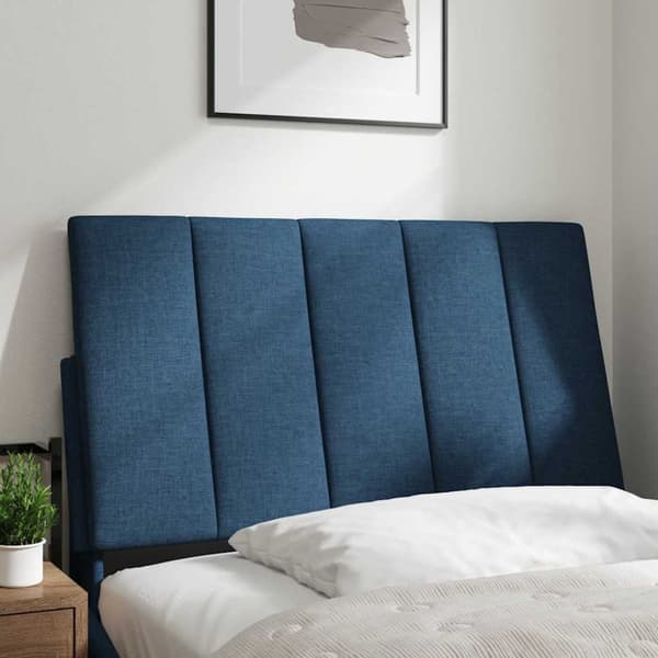 Headboard Cushion "Hanko" Blue 80 cm Fabric