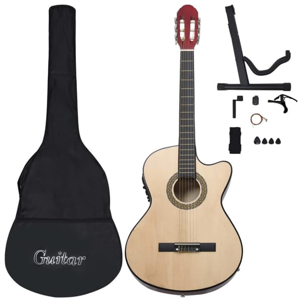 Gitarr 12 delar med EQ-pedal 6 och strängar western