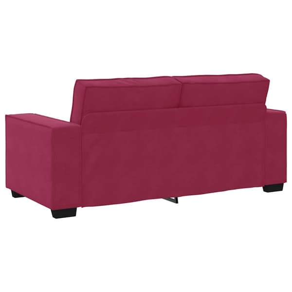2-sitssoffa vinröd 180x78x84 cm sammet