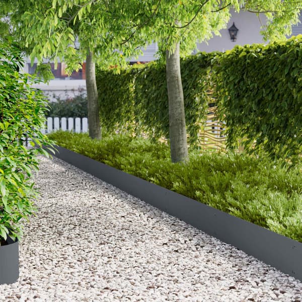 Kant för gräsmatta 10 pcs 103 x 25 cm Stål Antracit