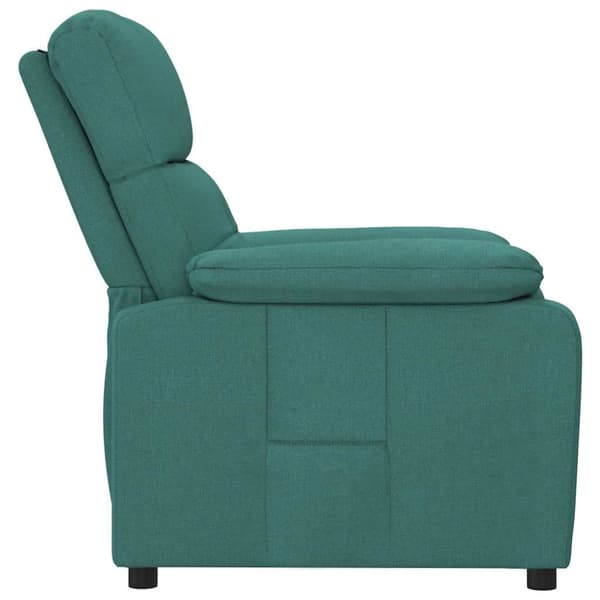 Reclinerfåtölj mörkgrön tyg