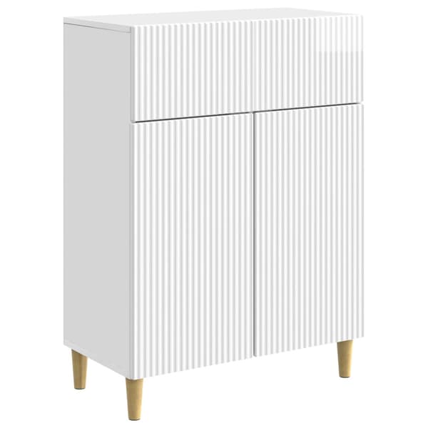 Sideboard Vit högglans 66 x 34,5 x 90 cm Konstruerat trä
