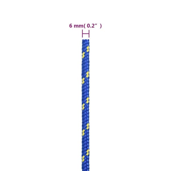 Båtlina blå 6 mm 250 m polypropen